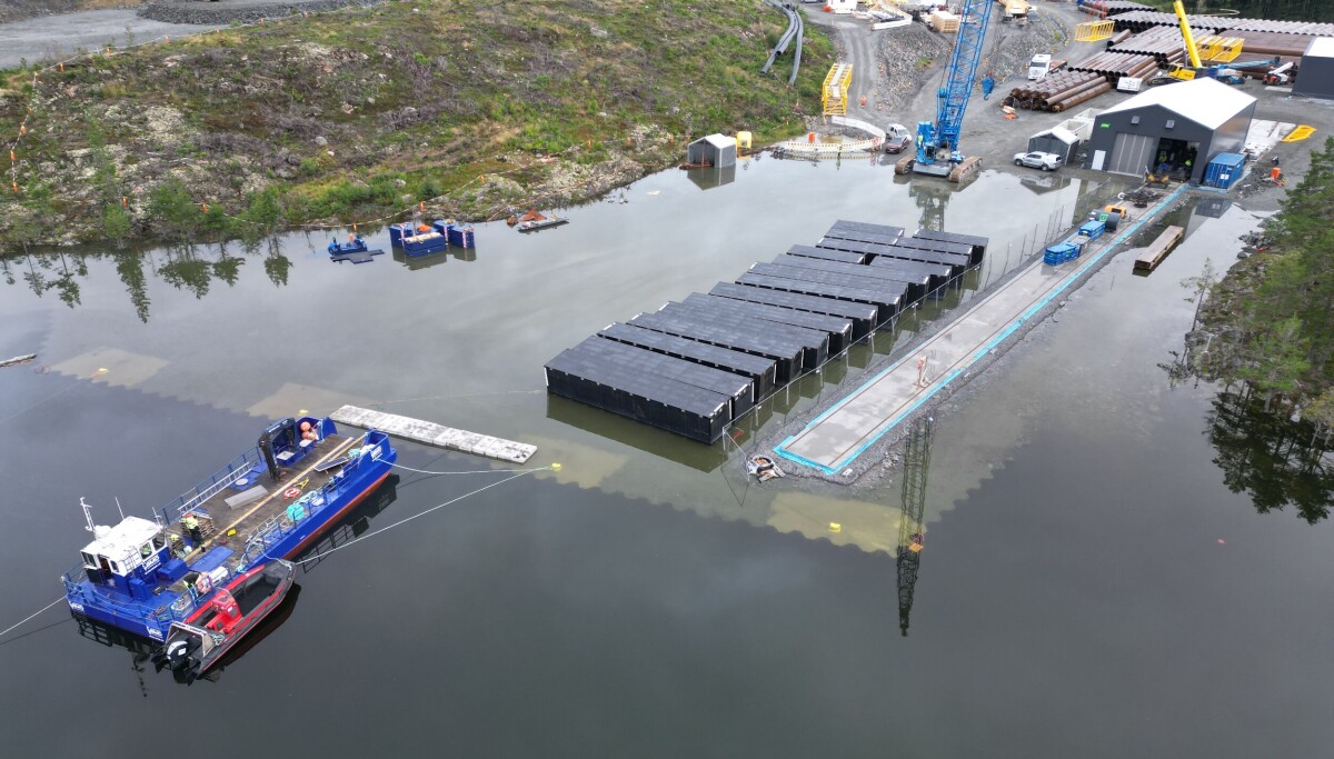 Mjøsa stiger – her ligger Bane Nors anleggskai under vann