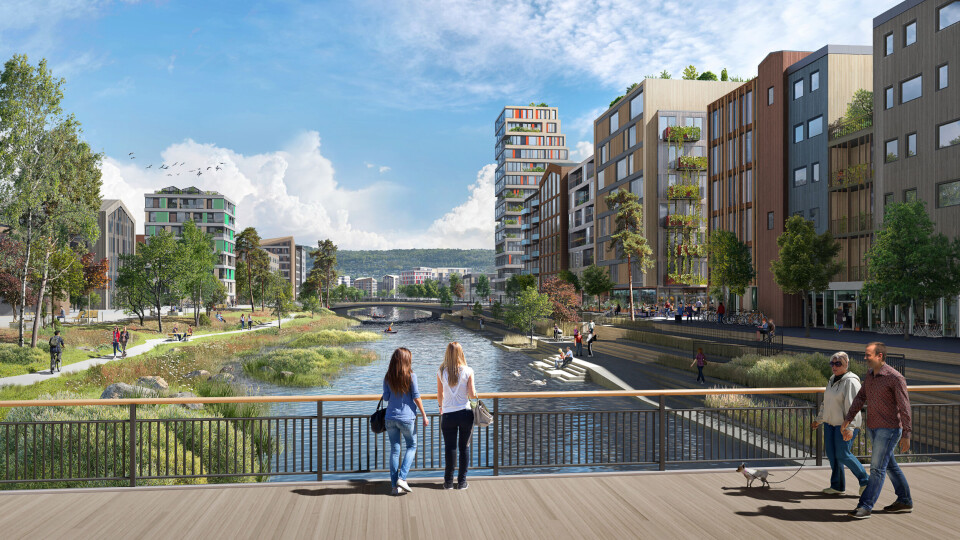 Bane Nor Eiendom jobber med flere store prosjekter i Drammensområdet, som for eksempel Tangenkaia, Nybyen, Helseparken og Fjordbyen. Her fra Fjordbyen. Ill. Link Arkitektur Bane Nor Eiendom jobber med flere store prosjekter i Drammensområdet, som for eksempel Tangenkaia, Nybyen, Helseparken og Fjordbyen. Her fra Fjordbyen. Ill. Link Arkitektur