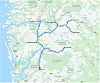 Driftskontrakten omfatter 10 kommuner fordelt på fylkene Vestland, Viken og Innlandet.
