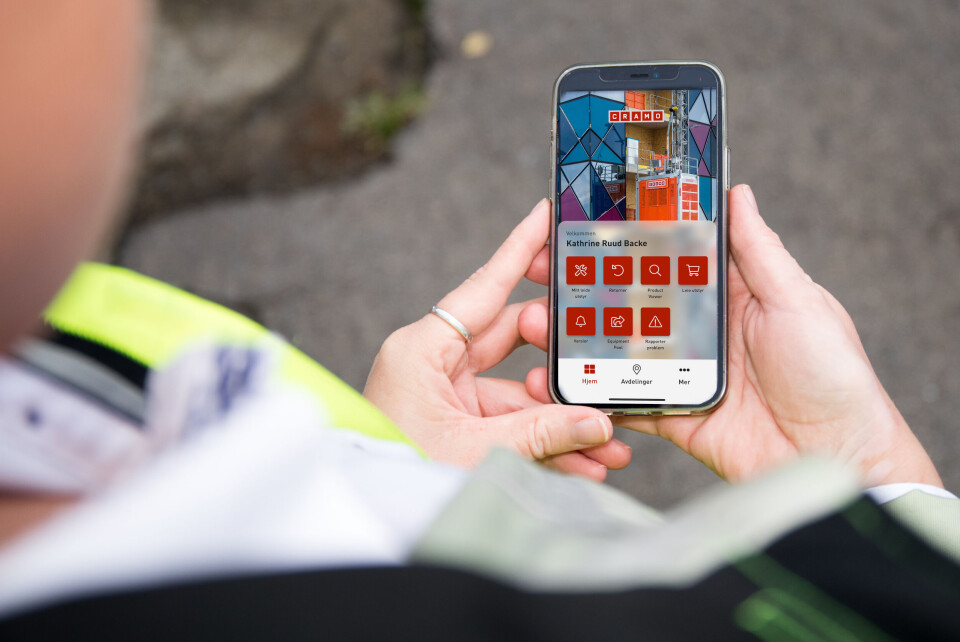 Smart ny app for å håndtere maskiner på byggeplass