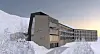 Consto skal bygge nytt hotell inntil alpinanlegget i Narvik. Hotellet skal ferdigstilles høsten 2023. Illustrasjon: Hamperokken AS