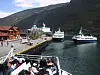 Flåm i Sogn er et populært reisemål for turister. I sommersesongen kan det oppholde seg et tusentall mennesker i faresonen. Foto: Vidar Knai / NTB.