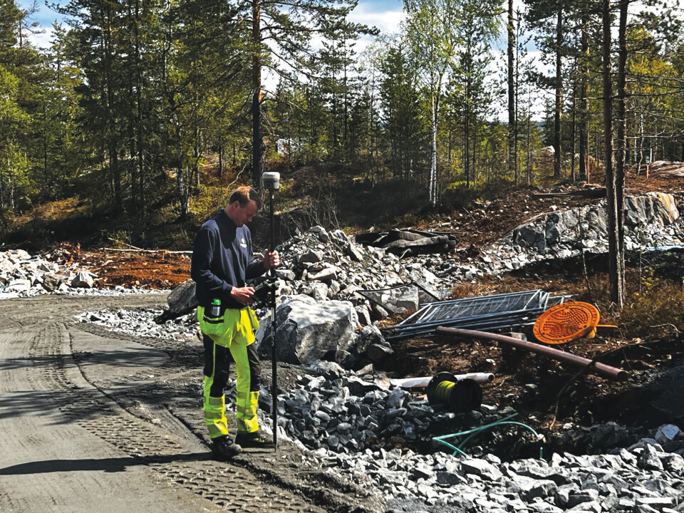 Andreas Skartum er godt fornøyde med oppdragsmengden i firmaet hans, men ser en nedgang i oppdrag innen hus- og hytteprosjekter. Andreas Skartum er godt fornøyde med oppdragsmengden i firmaet hans, men ser en nedgang i oppdrag innen hus- og hytteprosjekter. Foto: Privat