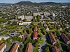 Dronebilde av Oslo universitetssykehus Aker og området rundt. Foto: Gorm Kallestad / NTB