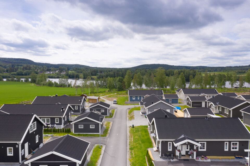 På Bjertnestunet i Nes kommune i Viken har Älvbyhus bygget flere ferdighus. På Bjertnestunet i Nes kommune i Viken har Älvbyhus bygget flere ferdighus. Foto: Håkon Sand