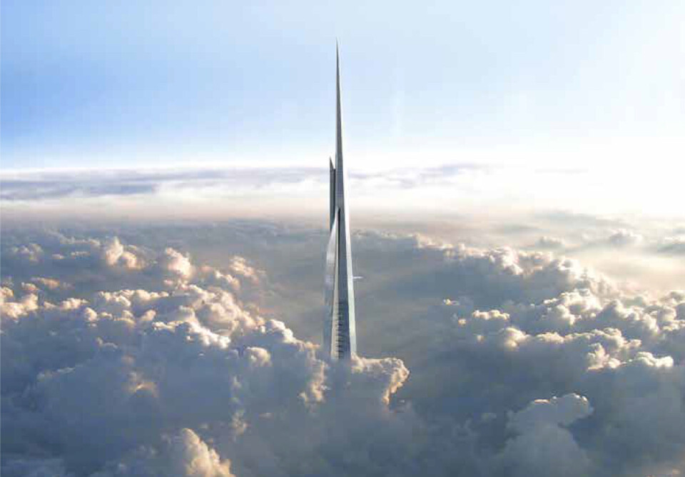 Rekordprosjektet Jeddah Tower starter opp igjen. Prosjektet har tidligere gått under navnet Kingdom Tower. Illustrasjon: Adrian Smith + Gordon Gill Architecture