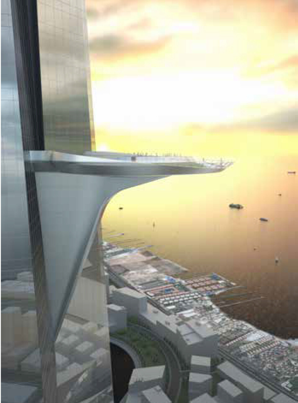 Rekordprosjektet Jeddah Tower starter opp igjen. Prosjektet har tidligere gått under navnet Kingdom Tower. Illustrasjon: Adrian Smith + Gordon Gill Architecture