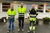 Daglig leder Atle Søllesvik i Dimmelvik Entreprenør (fra venstre), her med kolleger Tore Nerhus og Vidar Moss. Foto: Dimmelsvik Entreprenør