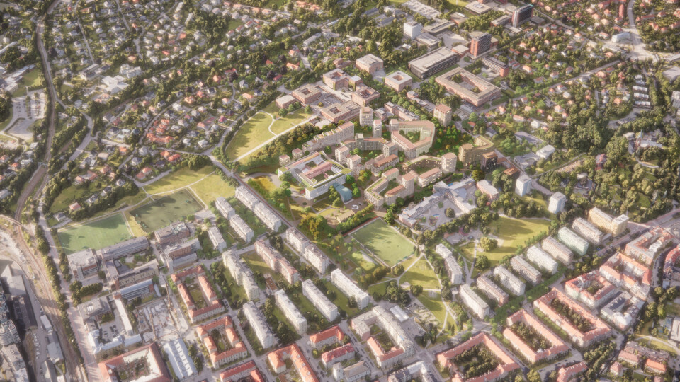 Noen forbilder for den planlagte kvartalsstrukturen er Torshov og Jessenløkken på andre siden av Kirkeveien. Illustrasjon: KIMA Arkitektur