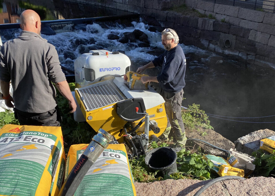 Rehabiliterer betongkulverter i Akerselva med Sika våtsprøyting