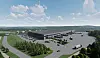 16.000 kvadratmeter lager og kontor for Bring Warehousing er A Bygg Entreprenør sin første overlevering i Oslo Logistikkpark Drøbak. Illustrasjon: Arkitektene Astrup og Hellern