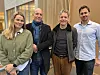 Fra venstre Anette S Bakker, juridisk sjefsrådgiver Arkitektbedriftene, Christian Dahle, Christian Austbø Dahle Arkitekt AS, Amund Gulden, FuthArk Arkitekter AS og Pål Øyvind Toft Larsson, advokat Arkitektbedriftene. Foto: Arkitektbedriftene