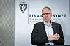 Finanstilsynsdirektør Per Mathis Kongsrud la torsdag fram rapporten «Finansielt utsyn» på en pressekonferanse i Finanstilsynet. Foto: Stian Lysberg Solum / NTB