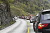 E16 ved Vaksdal er blant landets mest rasutsatte veistrekninger. Foto: Marit Hommedal / NTB