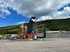 Mandag ble asfaltverket i Renningsåsen i Øvre Eiker konvertert til produksjon av ECO-Asfalt. Foto: Peab Asfalt