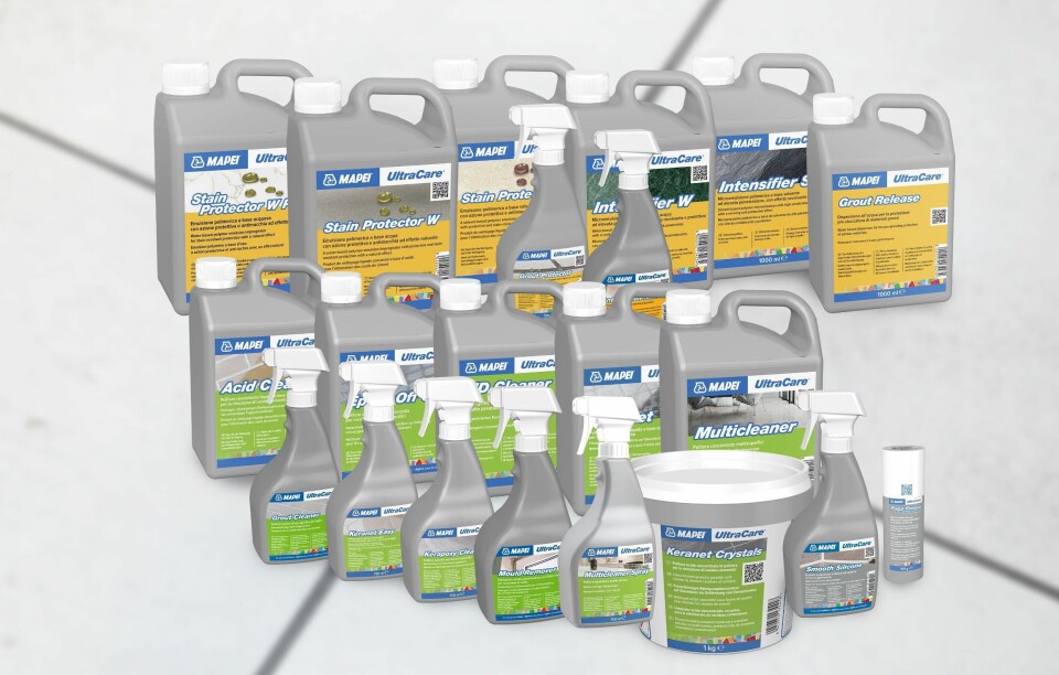 UltraCare – alle gode ting er tre: Mapei lanserer komplett system som behandler og tar vare på overflater