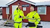 Theis Tarp Rasmussen, direktør i NIRAS Norge, og Tor Gunnar Pedersen, prosjektleder i Bane Nor, på befaring på Søsterbekk Foto: Siri Hollup Broholm/Bane Nor