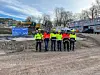På bildet fra venstre: Leif Markgren (Carl C Fon), Håkon Einstabland (Statsbygg), Kristian Jørgensen (NCC), Henning Ramge (NCC), Trond Brandsgård (Statsbygg), Jonatan Hjellnes (NCC). Foto: NCC