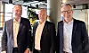 F.v. Styreleder Arne Jebsen, adm. dir. Gunnar Glavin Nybø og styremedlem Erik Tønnelsen. Foto: Bygg Reis Deg