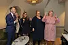 Høyre-leder Erna Solberg ser de første valgprognosene presenteres på det som ble en valgkveld der Høyre ble største parti. Foto: Hans Kristian Thorbjoernsen / Høyre / NTB