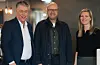 Seniorrådgiver Leif Iversen i Nucleus (f.v.), Espen Hoff og byråleder Anette Jamtvedt i Nucleus. Foto: Nucleus