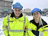 Ole Bjørnar Lunde og driftsleder Karianne Evjen i Feiring Asfalt. Foto: Feiring