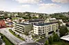 Coop Norge Eiendom kjøper næringsseksjonen i utbyggingsprosjektet Dalgårdstunet på Byåsen i Trondheim. Illustrasjon: Voll Arkitekter / Barlindhaug Eiendom