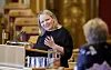 SV krever at byggingen av Ringeriksbanen settes i gang, sier partiets Mona Fagerås. Foto: Vidar Ruud / NTB