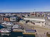 Nasjonalmuseet, Nobels Fredssenter og Aker Brygge i Oslo. Foto: Stian Lysberg Solum / NTB