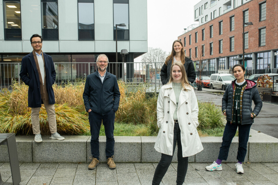 Fra venstre: Senterleder Phan Åge Haugård, Svein Ole Åstebøl, Ragni Rønneberg Hernes, Anne Skammestein Aarebru (foran) og Marta Bakke. Klikk for større versjon