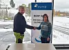 Anders Ragnhildrød (Prosjektleder AOL), og Trine Lunde (Prosjektleder NRVA). Foto: Peab