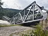 Dovrebanens fall. Randklev bru ligger med deler av bruspennet i Gudbrandsdalslågen. Foto: Sigbjørn Korsgård, Bane NOR