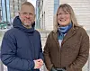 Torsdag møtte Heikki Eidsvoll Holmås fra EBA og Anita Johansen fra Norsk Arbeidsmandsforbund Samferdselsdepartementet for å diskutere den varslede granskingen av Follobanen. Foto: EBA