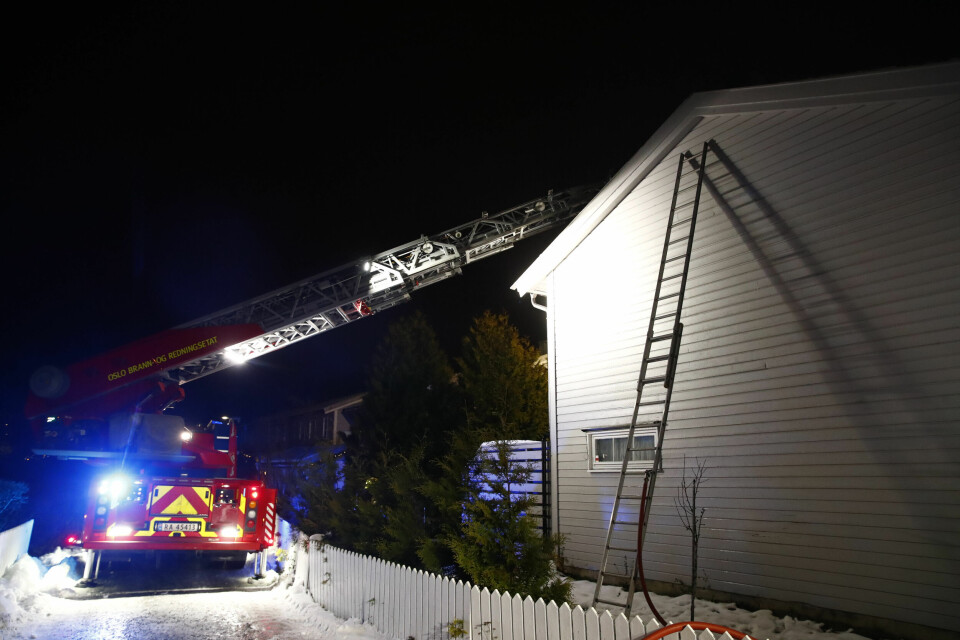 Flere ble evakuert da brannen brøt ut på Bjørndal i Oslo.