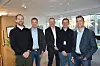 Prosjektutvikler Thomas Melheim i GK (fra venstre), senior prosjektutvikler Vidar Kristiansen i GK, direktør Christian Fossdal i Etat for bygg og eiendom Bergen kommune, gruppeleder for ENØK og internstøtte Thomas Lassen i Etat for bygg og eiendom og Per Arve Ekle, divisjonsdirektør i GK. Foto: GK