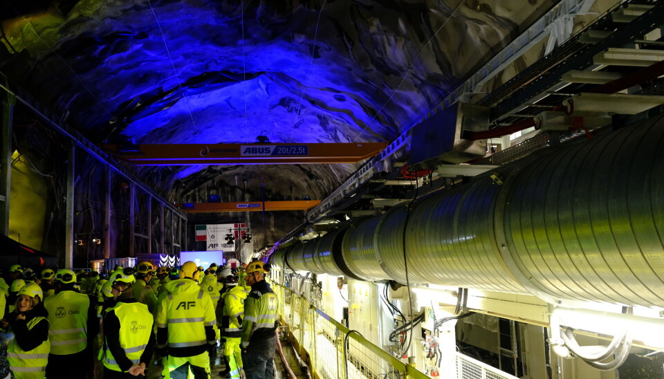 Tunnelboremaskinen som borer ny rentvannstunnel i Oslo. Arkivfoto: Marius Lysø