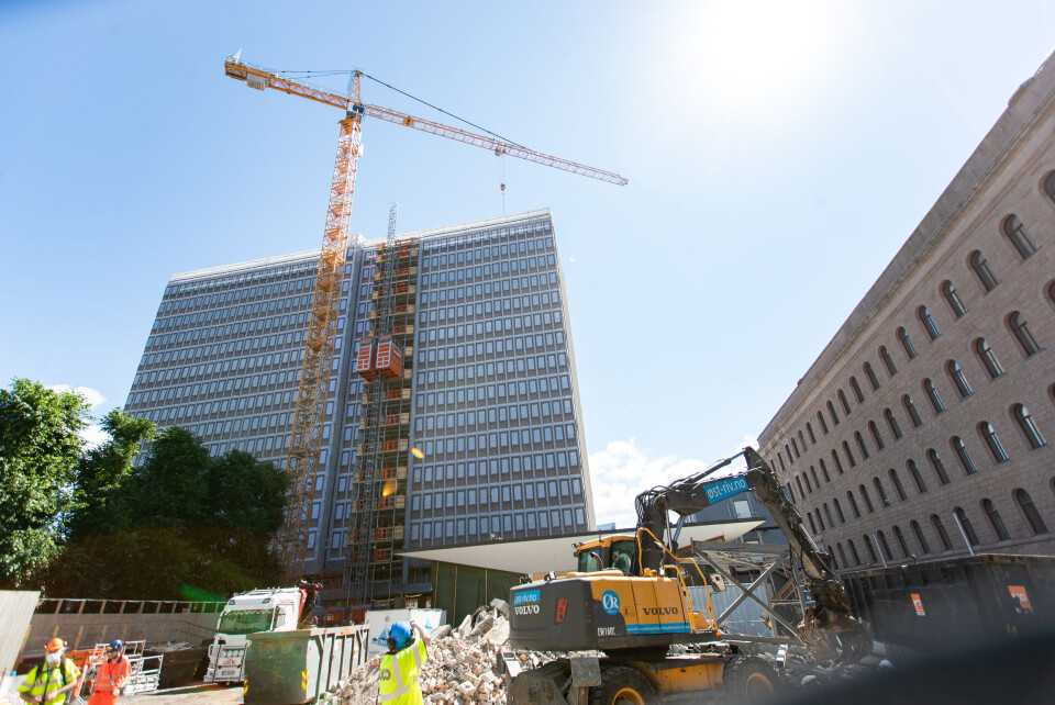 Den nye totalprisen for det nye Regjeringskvartalet lyder på nær 40,7 milliarder kroner. Den nye totalprisen for det nye Regjeringskvartalet lyder på nær 40,7 milliarder kroner. Foto: Hanna Johre / NTB