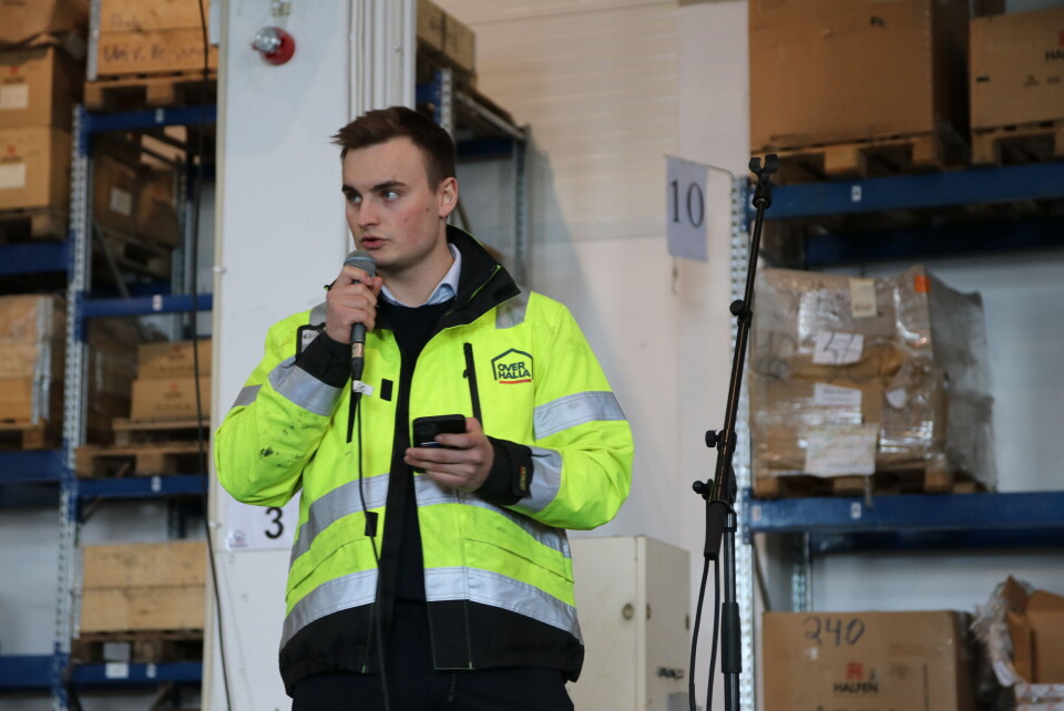 Prosjektleder Odd Andre Devik Amdal ønsket gjestene velkommen til åpningen av anlegget.