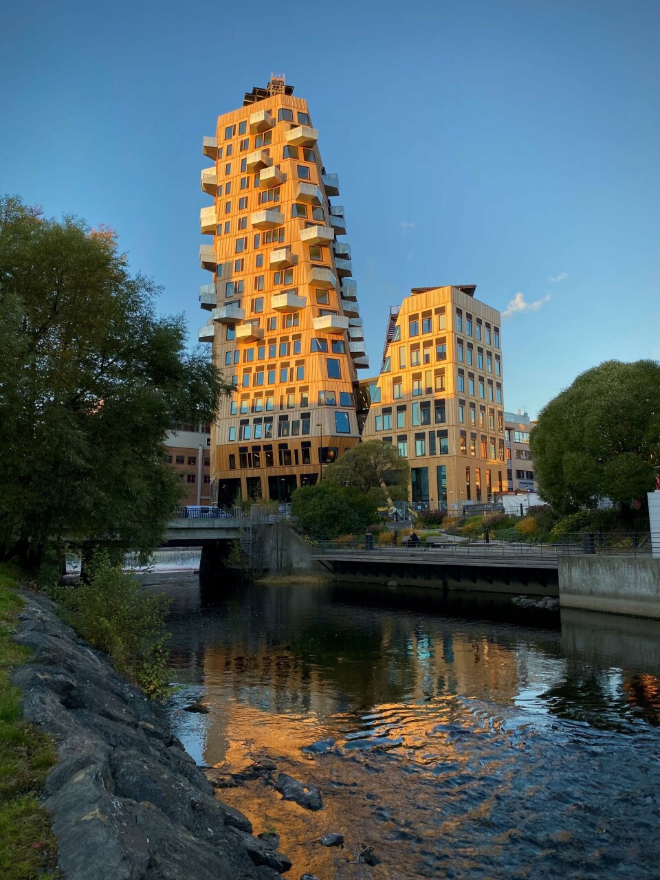 Vertikal Nydalen i solnedgang. Foto: Rune Sørlie