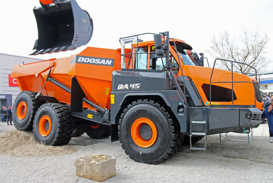 Bauma er første gangen Doosan viser frem den nye dumpermodellen DA45.