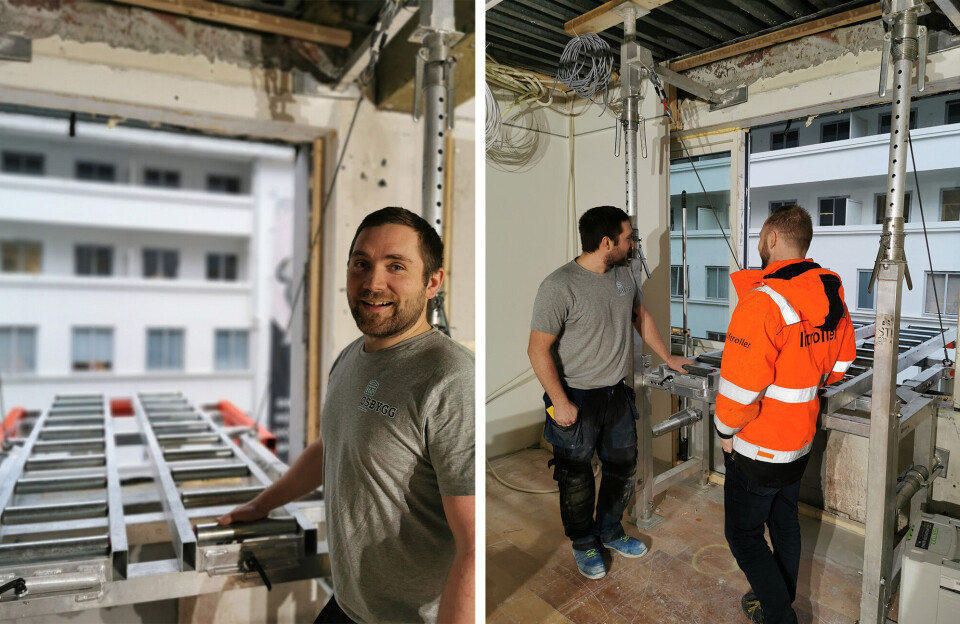 Byggeleder Torjus Egge Døsen i Os Bygg er svært fornøyd med Liftrollersystemet, og har allerede bestilt løsningen til neste prosjekt.