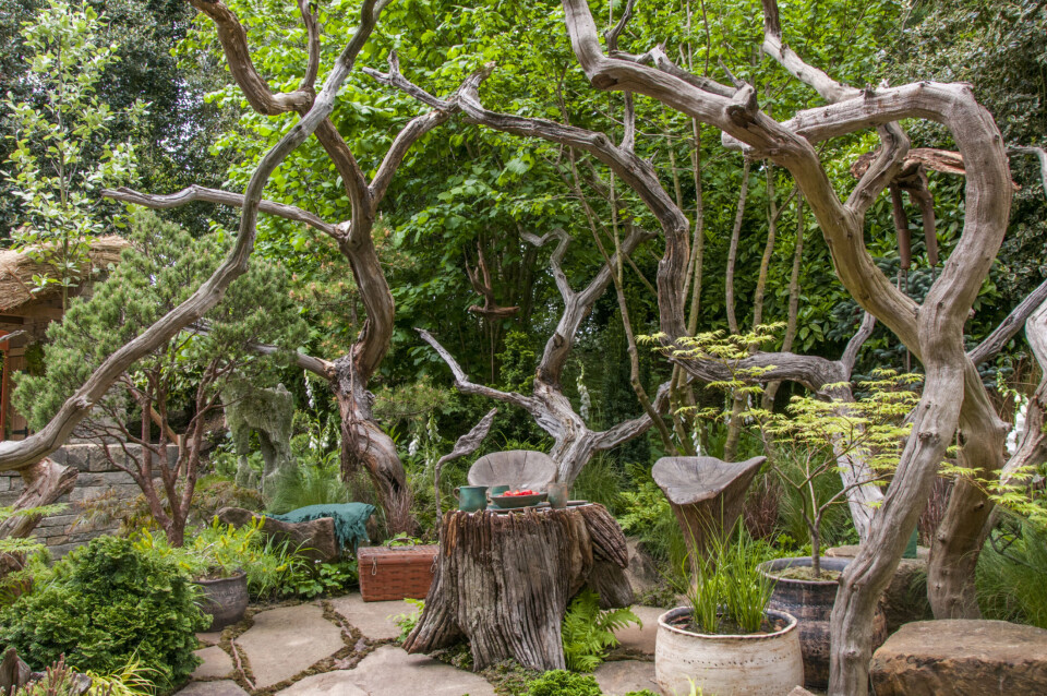 ARTISAN GARDEN Chelsea Flower Show 2015: The Sculptor's Picnic Garden by Walker's Nurseries. Designed by: Graham Bodle. Sponsored by: Walker’s Nurseries. Foto: Tim Sandall