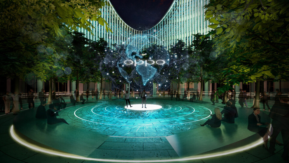 O-Tower i den kinesiske byen Hangzhou er designet med en vridende ring som skaper illusjonen av en evighetsform som et Möbius-bånd. Illustrasjon: BIG
