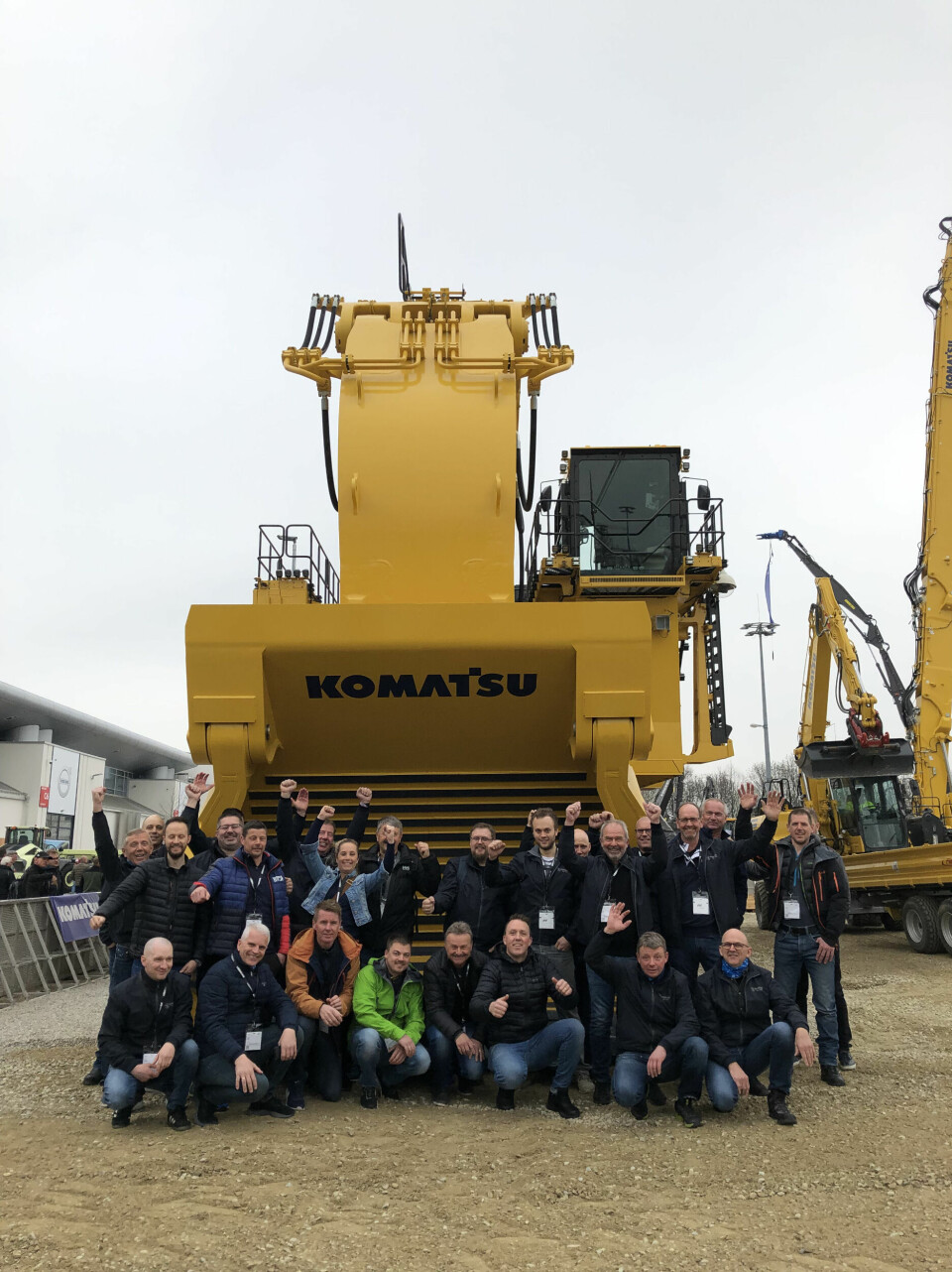 Stangeland Maskin har sendt en stor gjeng til Bauma.