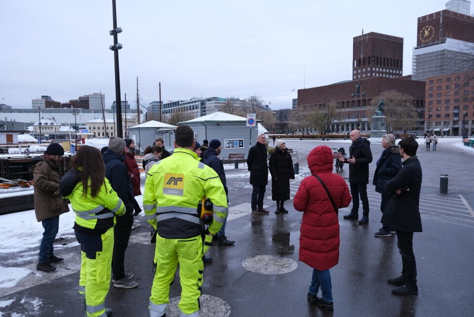 Representanter fra AF Gruppen var også til stede under markeringen. Foto: Marius Lysø