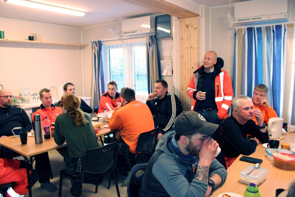 Direktør Torgeir Wiig i Veidekke Bygg Trøndelag var fornøyd med at de ansatte hadde gjort en god innsats for å fremme interessen for betongfaget. Foto: John Inge Vikan.