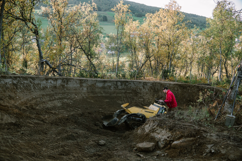 Etablering av løyper i Harstad Bikepark. Foto: Velosolutions Scandinavia