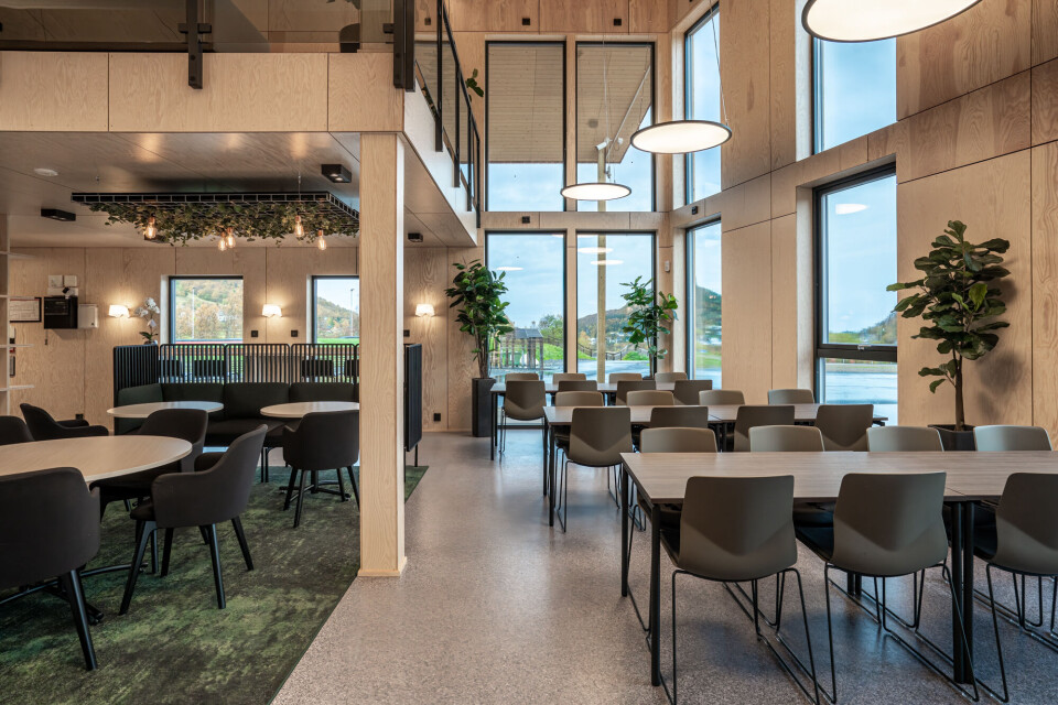 Servicehuset i Harstad Bikepark, stua. Foto: Espen Indbjør