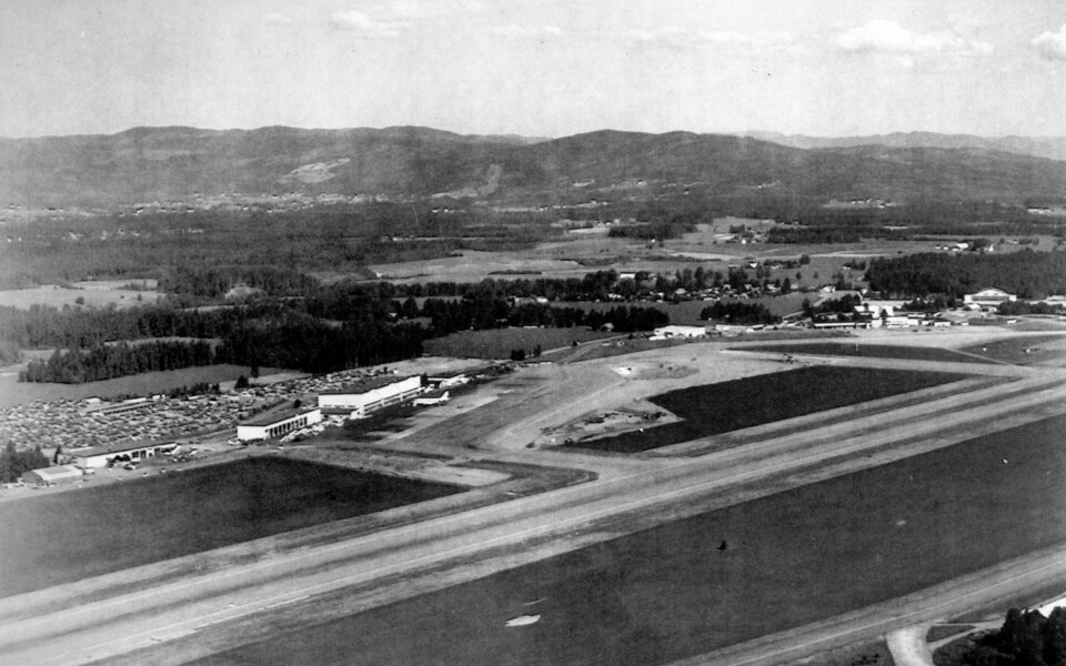 Gardermoen 1988. Gardermoen Lufthavn er et av flere aktuelle steder for den nye, planlagte hovedflyplassen før Østlandet. NTB-arkiv Foto: NTB