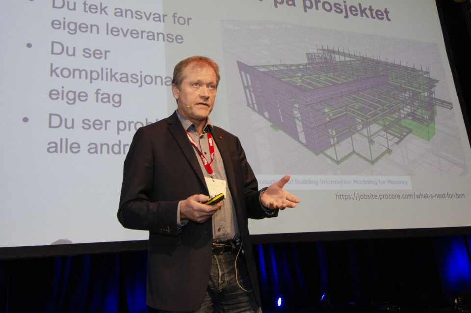 NTNU-professor Ole Jonny Klakegg snakket om risiko og muligheter. Foto: Sindre Sverdrup Strand